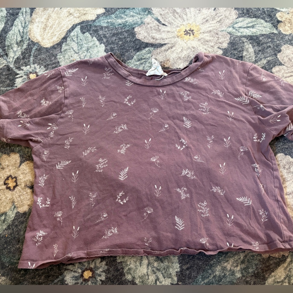 French Pastry Purple Floral Top